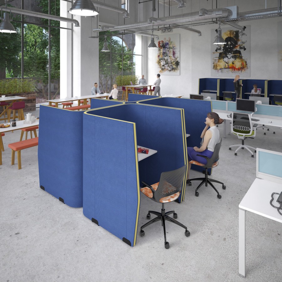 Priva Rectangular Workstation Pod